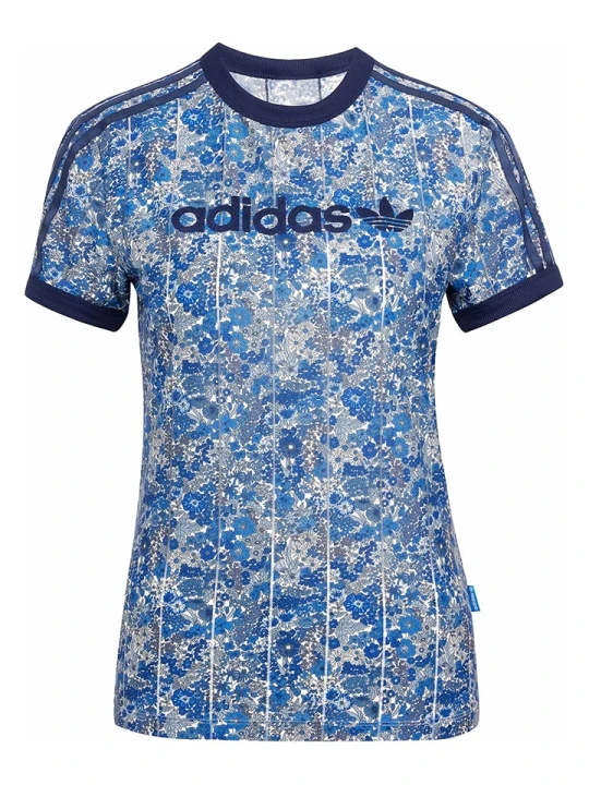 Zdjęcie produktu adidas Koszulka sportowa "Originals x Liberty Cali" w kolorze niebieskim rozmiar: XXS