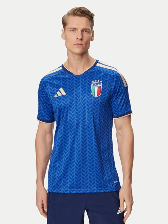 Zdjęcie produktu adidas Koszulka techniczna Italy 26 Home Replica JL6937 Niebieski Slim Fit