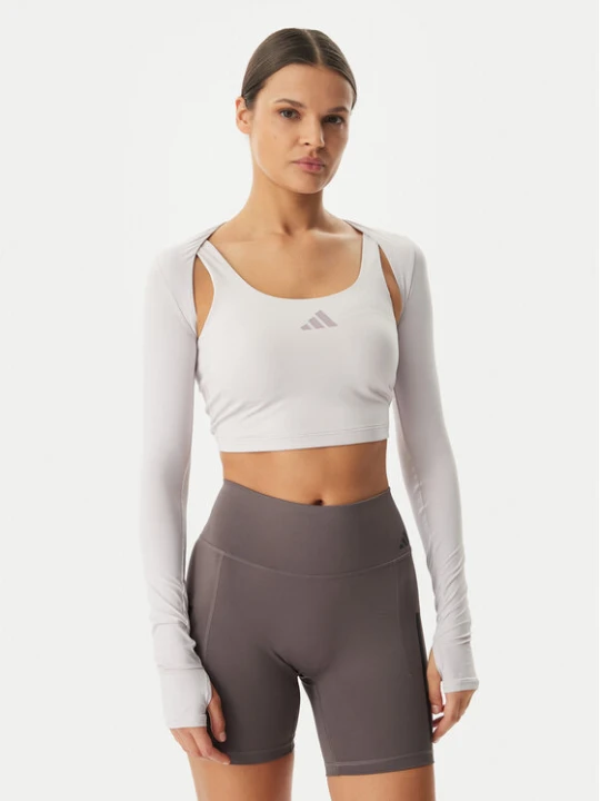 Zdjęcie produktu adidas Koszulka techniczna Power Essentials Workout Contour KD2217 Fioletowy Slim Fit