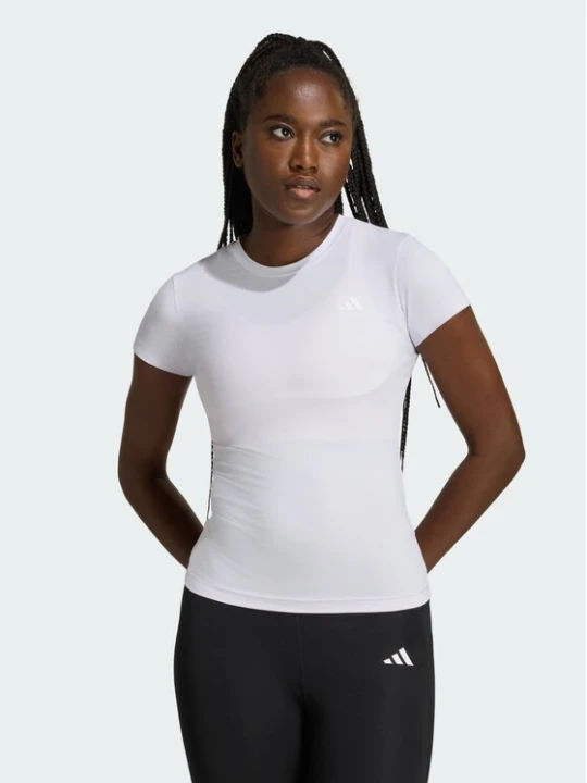 Zdjęcie produktu adidas Koszulka techniczna Primelift Essentials Workout Contour T-Shirt KQ8386 Fioletowy jasny Slim Fit