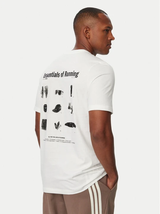 Zdjęcie produktu adidas Koszulka techniczna Run Essentials Graphic T-Shirt KS2501 Biały Regular Fit