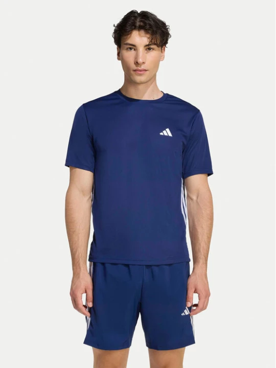 Zdjęcie produktu adidas Koszulka techniczna Workout Essentials Base 3-Stripes KD0701 Granatowy Regular Fit