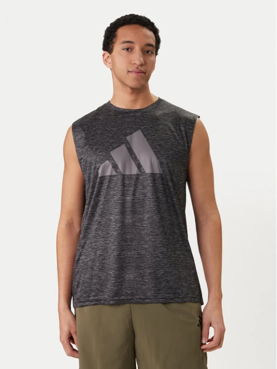 Zdjęcie produktu adidas Koszulka techniczna Workout Essentials Brandlove KA5545 Szary Regular Fit