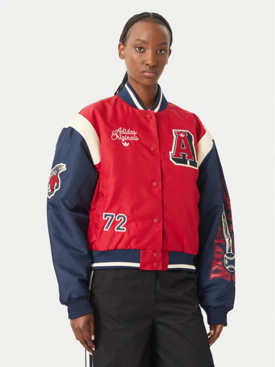 Zdjęcie produktu adidas Kurtka bomber KR7030 Czerwony Loose Fit