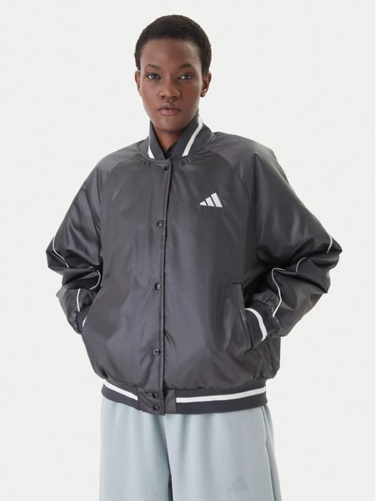 Zdjęcie produktu adidas Kurtka bomber Stadium JZ6919 Szary Loose Fit