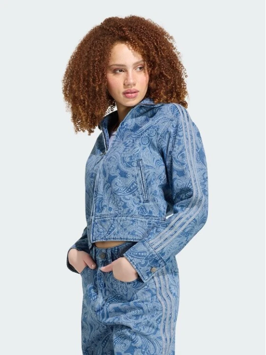 Zdjęcie produktu adidas Kurtka jeansowa Liberty London Firebird Denim Tracktop KR6674 Niebieski Regular Fit