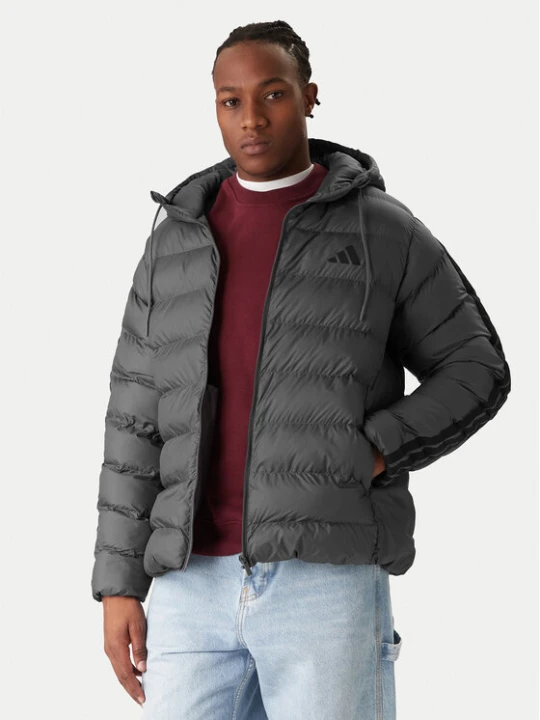 Zdjęcie produktu adidas Kurtka zimowa Essentials Climawarm 3-Stripes JX7772 Szary Regular Fit