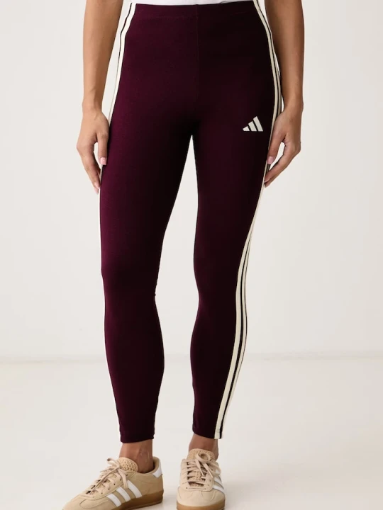 Zdjęcie produktu adidas legginsy damskie z bawełną Essentials bordowy