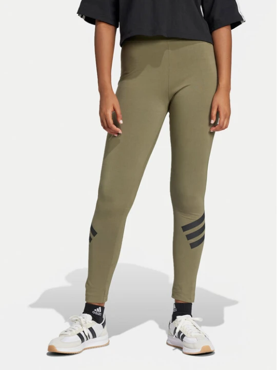 Zdjęcie produktu adidas Legginsy Future Icons 3-Stripes JE0221 Zielony Slim Fit