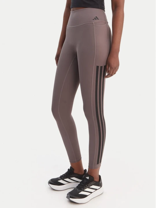 Zdjęcie produktu adidas Legginsy Optime Workout 3-Stripes KE7530 Szary Slim Fit