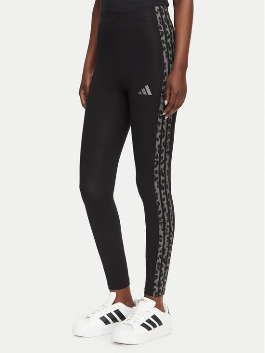 Zdjęcie produktu adidas Legginsy Seasonal Essentials Print 3-Stripes KS7984 Czarny Slim Fit
