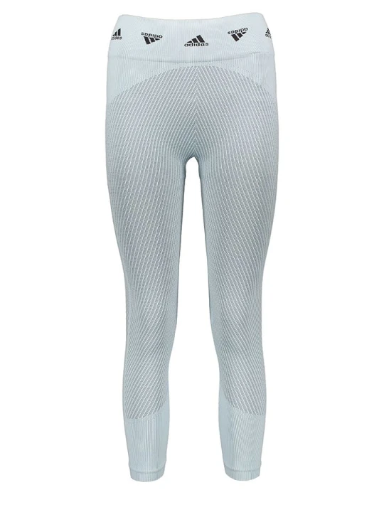 Zdjęcie produktu adidas Legginsy sportowe "AK Brnd" w kolorze błękitnym rozmiar: L