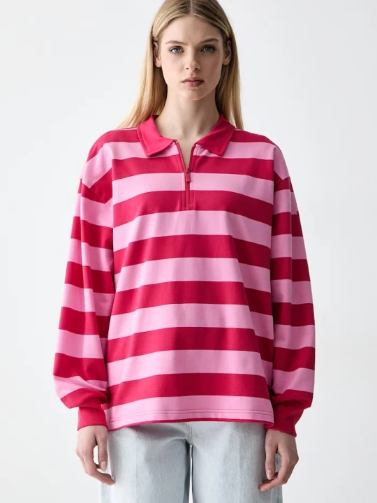 Zdjęcie produktu adidas longsleeve damski bawełniany Soft Lux różowy