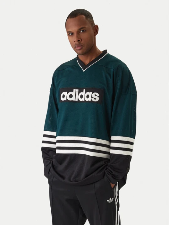 Zdjęcie produktu adidas Longsleeve JV8467 Zielony Loose Fit