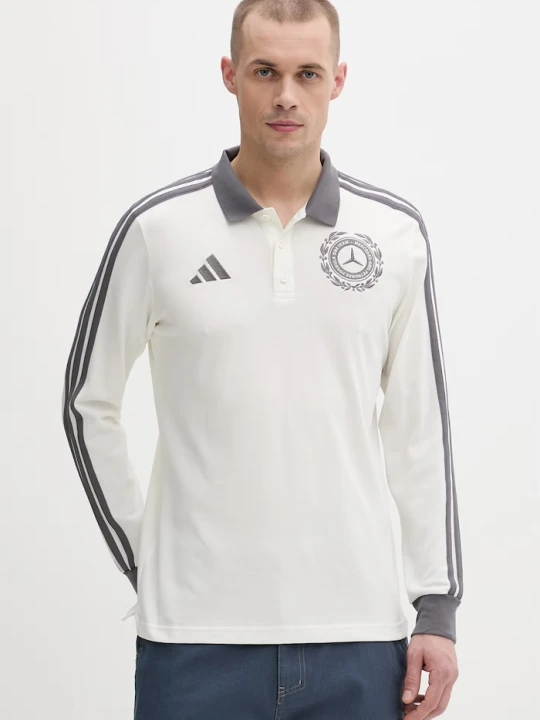 Zdjęcie produktu adidas longsleeve męski z bawełną x Mercedes beżowy