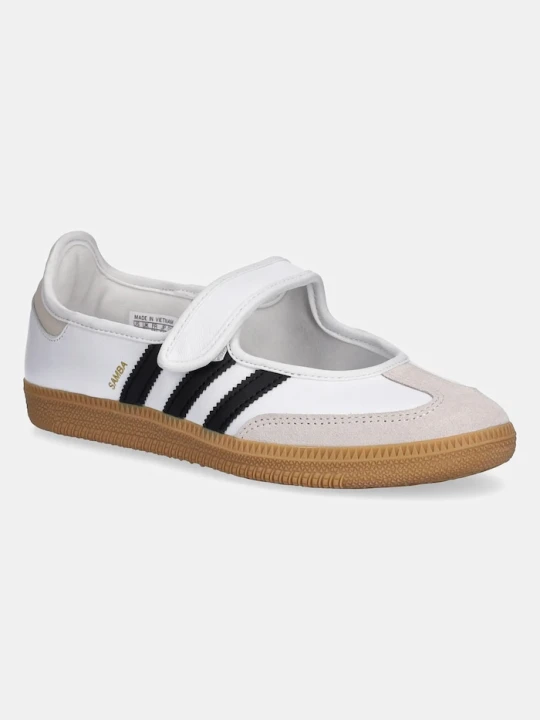 Zdjęcie produktu adidas Originals baleriny skórzane Samba Jane biały