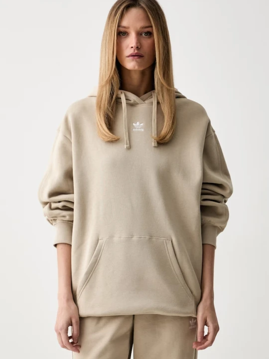 Zdjęcie produktu adidas Originals bluza z kapturem damska z bawełną beżowy