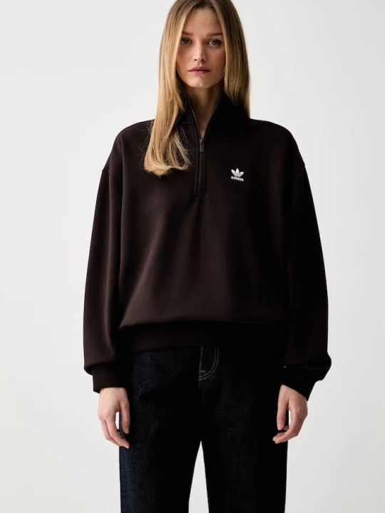 Zdjęcie produktu adidas Originals bluza damska z bawełną brązowy