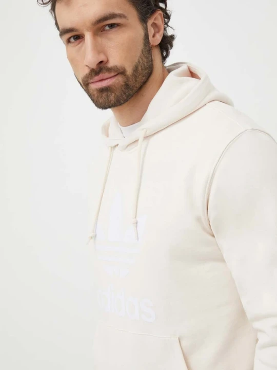 Zdjęcie produktu adidas Originals bluza bawełniana Adicolor Classics Trefoil beżowy
