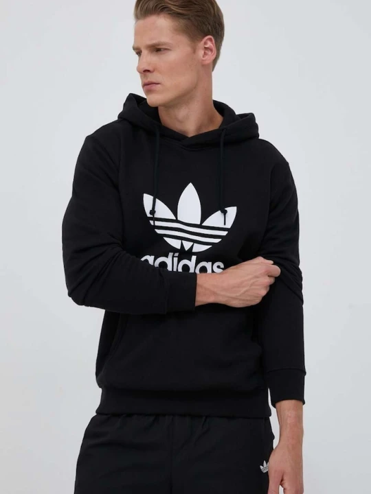 Zdjęcie produktu adidas Originals bluza bawełniana Classics Trefoil Hoodie czarny
