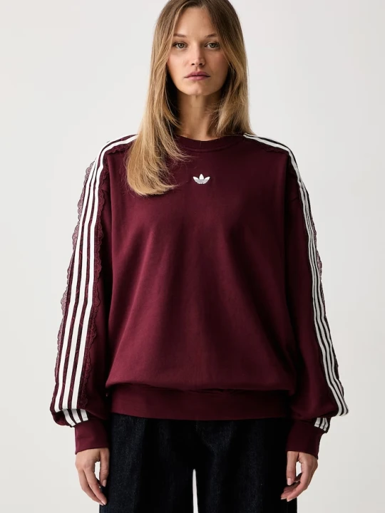 Zdjęcie produktu adidas Originals bluza damska bawełniana Lace Injection bordowy