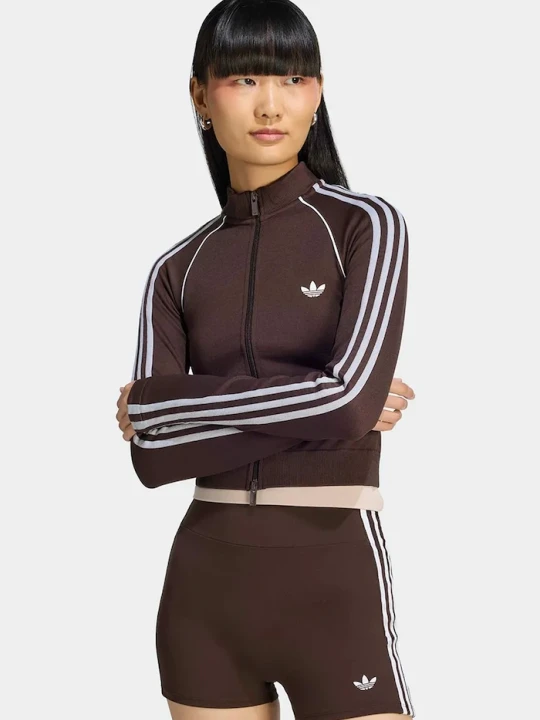 Zdjęcie produktu adidas Originals bluza rozpinana damska Essentials Seamless brązowy