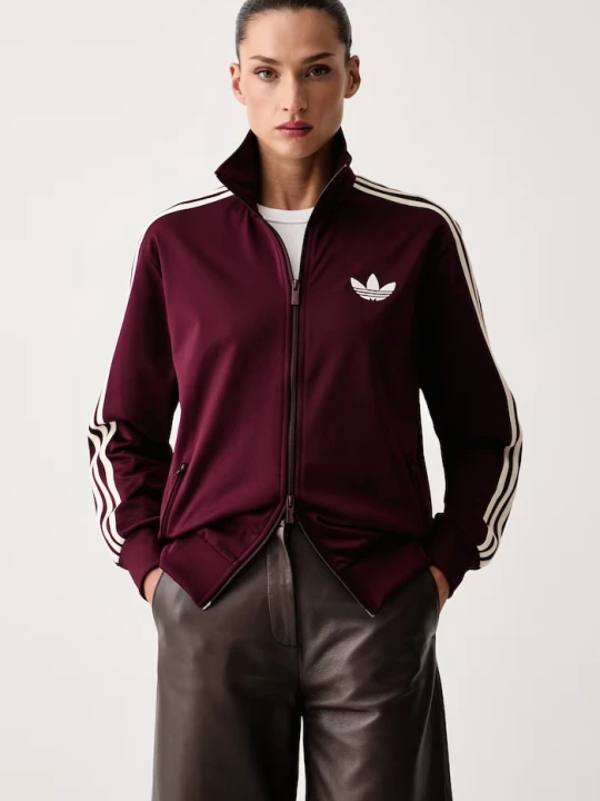 Zdjęcie produktu adidas Originals bluza rozpinana damska Firebird bordowy