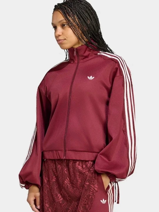 Zdjęcie produktu adidas Originals bluza rozpinana damska Lace Injection bordowy
