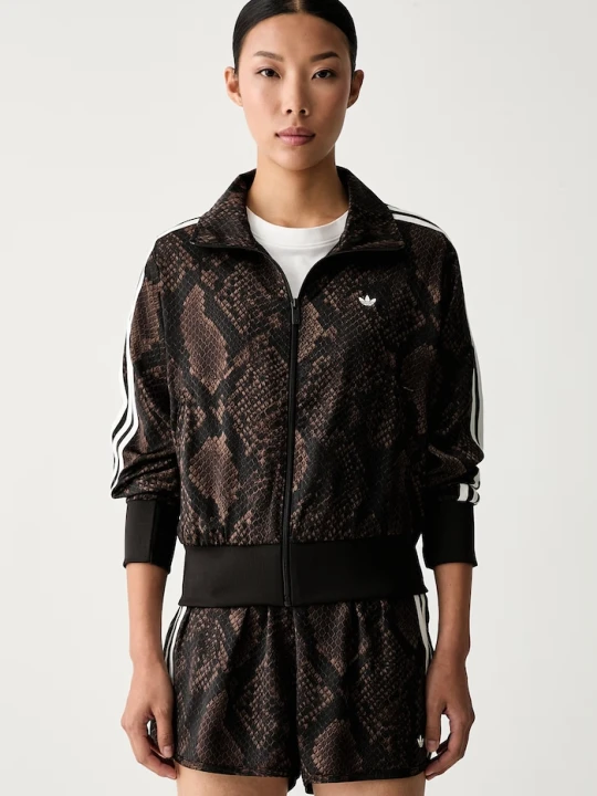 Zdjęcie produktu adidas Originals bluza rozpinana damska Satin Snake brązowy