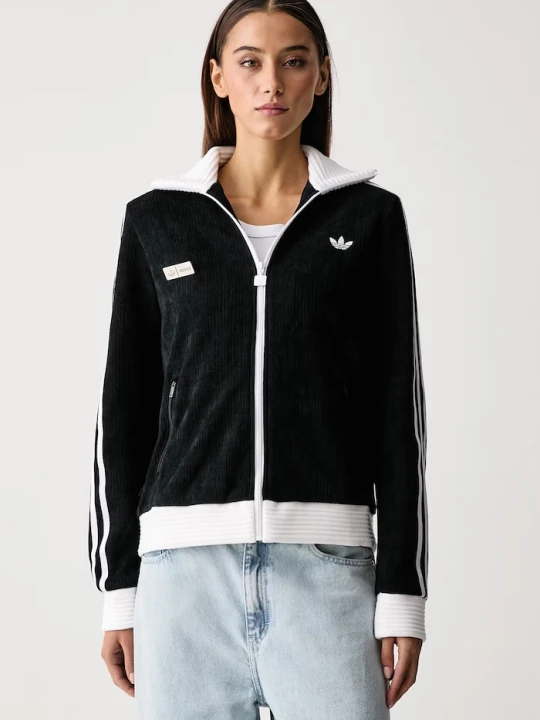 Zdjęcie produktu adidas Originals bluza rozpinana damska z bawełną Adiluna Season 2 x Jennie czarny