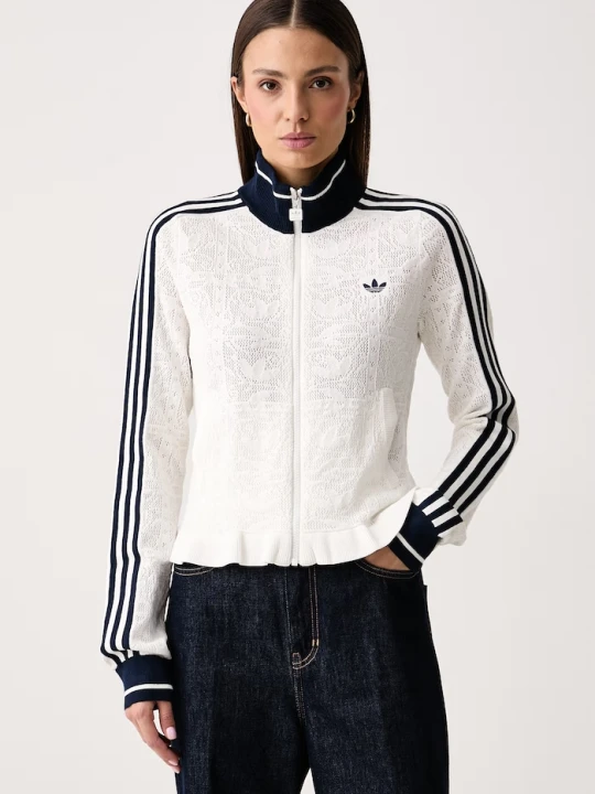 Zdjęcie produktu adidas Originals bluza rozpinana damska z wiskozą biały