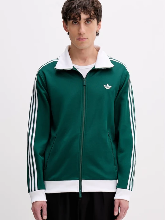 Zdjęcie produktu adidas Originals bluza rozpinana męska z bawełną zielony