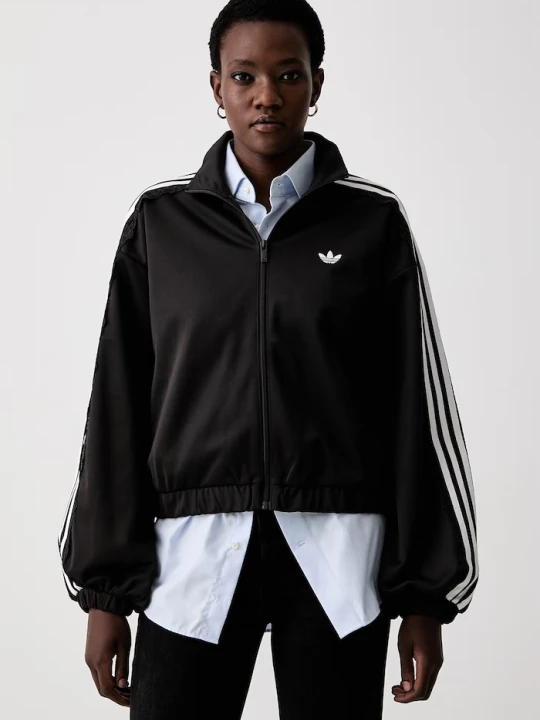 Zdjęcie produktu adidas Originals bluza rozpinana z bawełną Lace Injection brązowy
