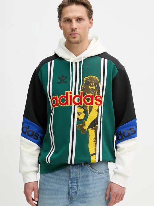 Zdjęcie produktu adidas Originals bluza z kapturem męska z bawełną zielony