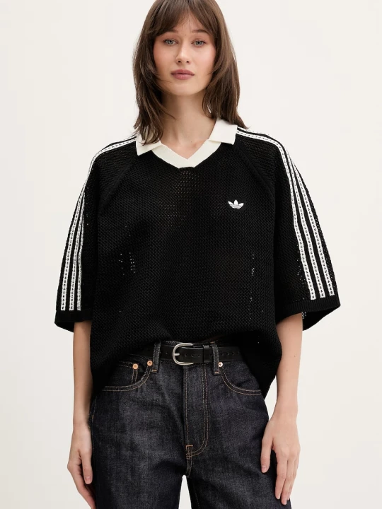 Zdjęcie produktu adidas Originals Crochet polo swetrowe ażurowe damskie