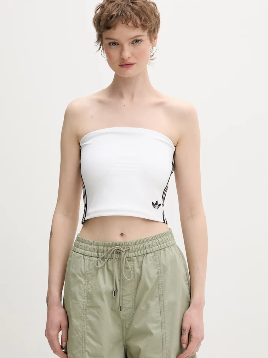 Zdjęcie produktu adidas Originals crop top damski beżowy