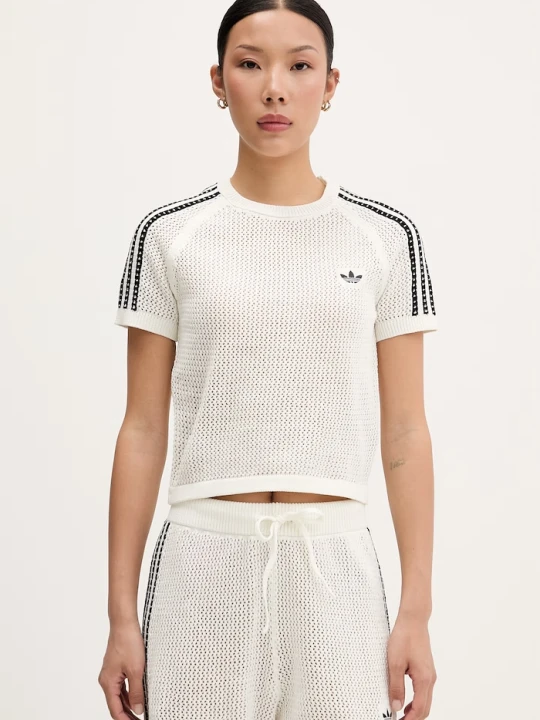 Zdjęcie produktu adidas Originals crop top damski beżowy
