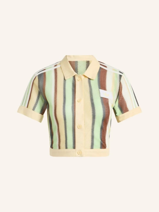 Zdjęcie produktu Adidas Originals Dzianinowa Koszulka Polo Striped Cropped gelb