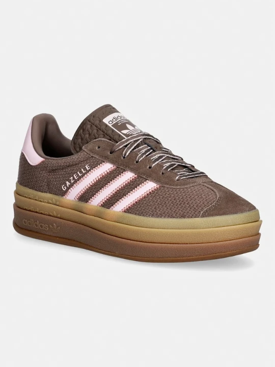 Zdjęcie produktu adidas Originals Gazelle Bold sneakersy damskie skórzane brązowy