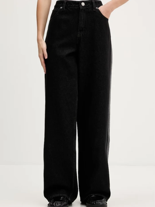 Zdjęcie produktu adidas Originals jeansy straight damskie Firebird czarny