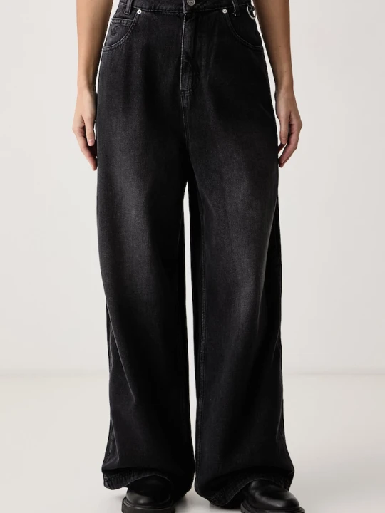 Zdjęcie produktu adidas Originals jeansy relaxed fit damskie Adilenium Season 6 Baggy Denim czarny