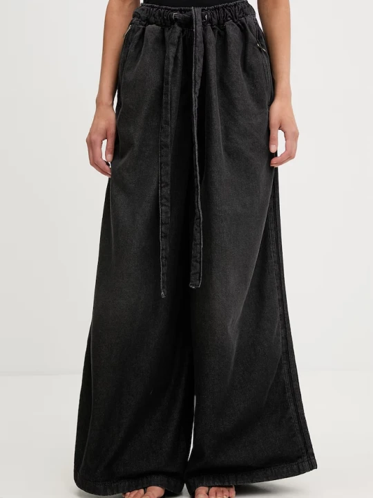 Zdjęcie produktu adidas Originals jeansy wide leg damskie Essentials czarny