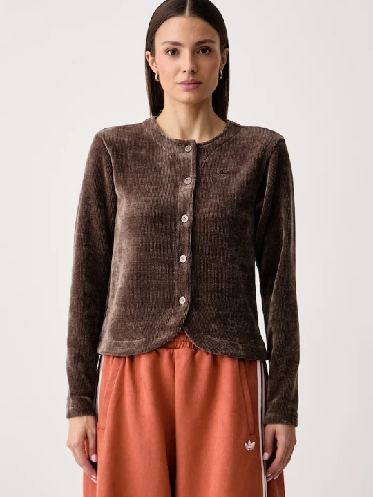 Zdjęcie produktu adidas Originals kardigan damski Chenille brązowy
