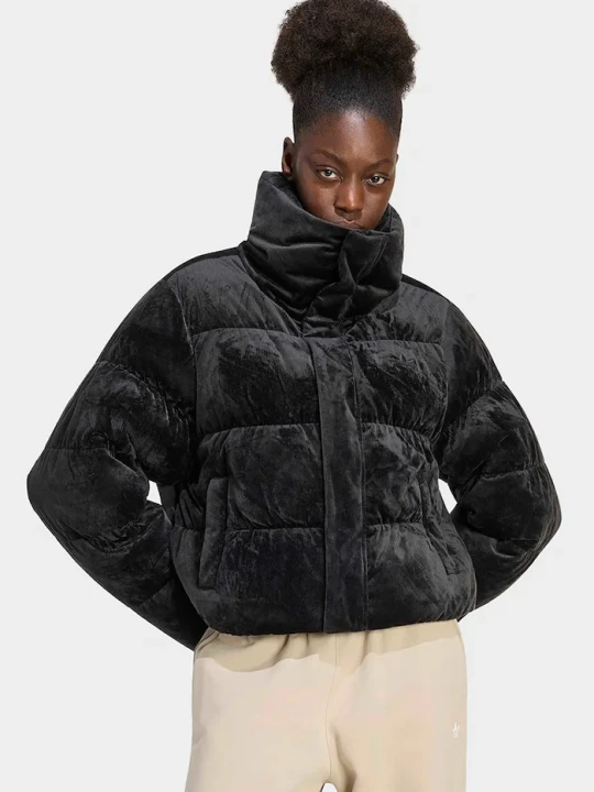 Zdjęcie produktu adidas Originals krótka kurtka damska sztruksowa Winterized Down czarny