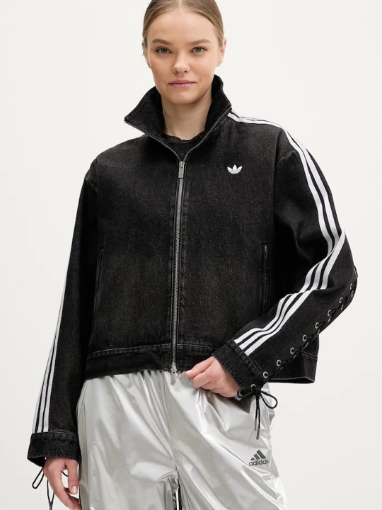 Zdjęcie produktu adidas Originals krótka kurtka damska jeansowa czarny