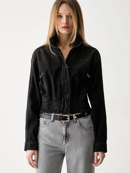 Zdjęcie produktu adidas Originals kurtka jeansowa damska bawełniana P ESS DENIM TT czarny