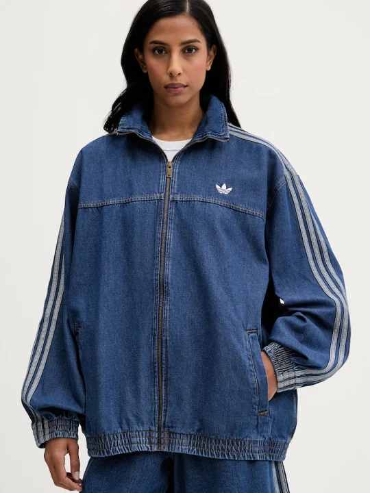Zdjęcie produktu adidas Originals kurtka damska jeansowa Firebird niebieski