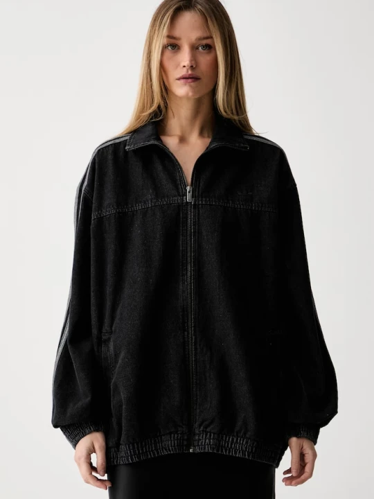 Zdjęcie produktu adidas Originals kurtka jeansowa damska Firebird czarny