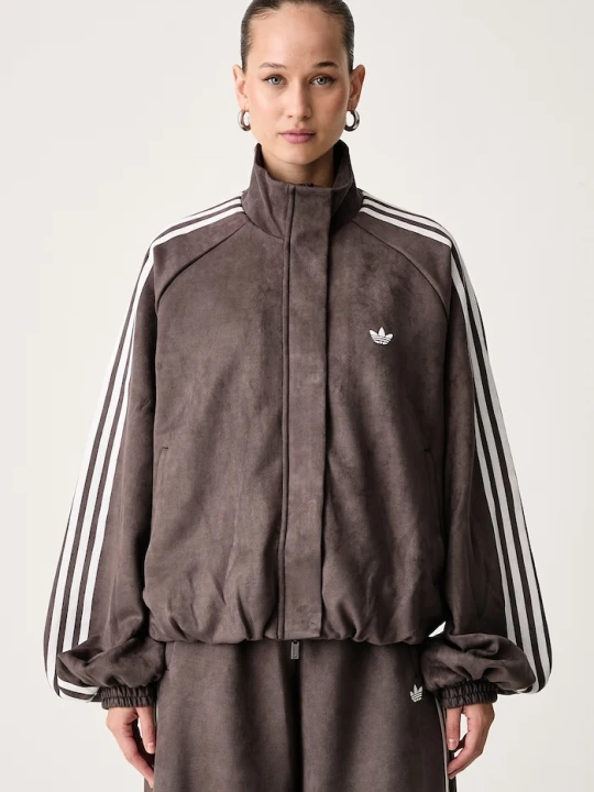 Zdjęcie produktu adidas Originals kurtka przejściowa damska Adilenium Season 6 Faux Suede brązowy