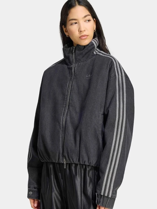 Zdjęcie produktu adidas Originals kurtka przejściowa damska jeansowa Firebird czarny